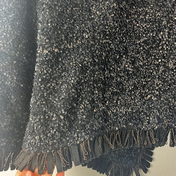 Lafayette 148 Textured Open Front Fringe Wool Blend Blazer Jacket Size 4 Career - Picture 9 of 12